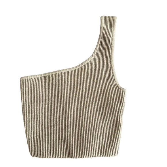 BABATON "SCULPT KNIT ONE-SHOULDER CROPPED TANK" - Picture 1 of 2